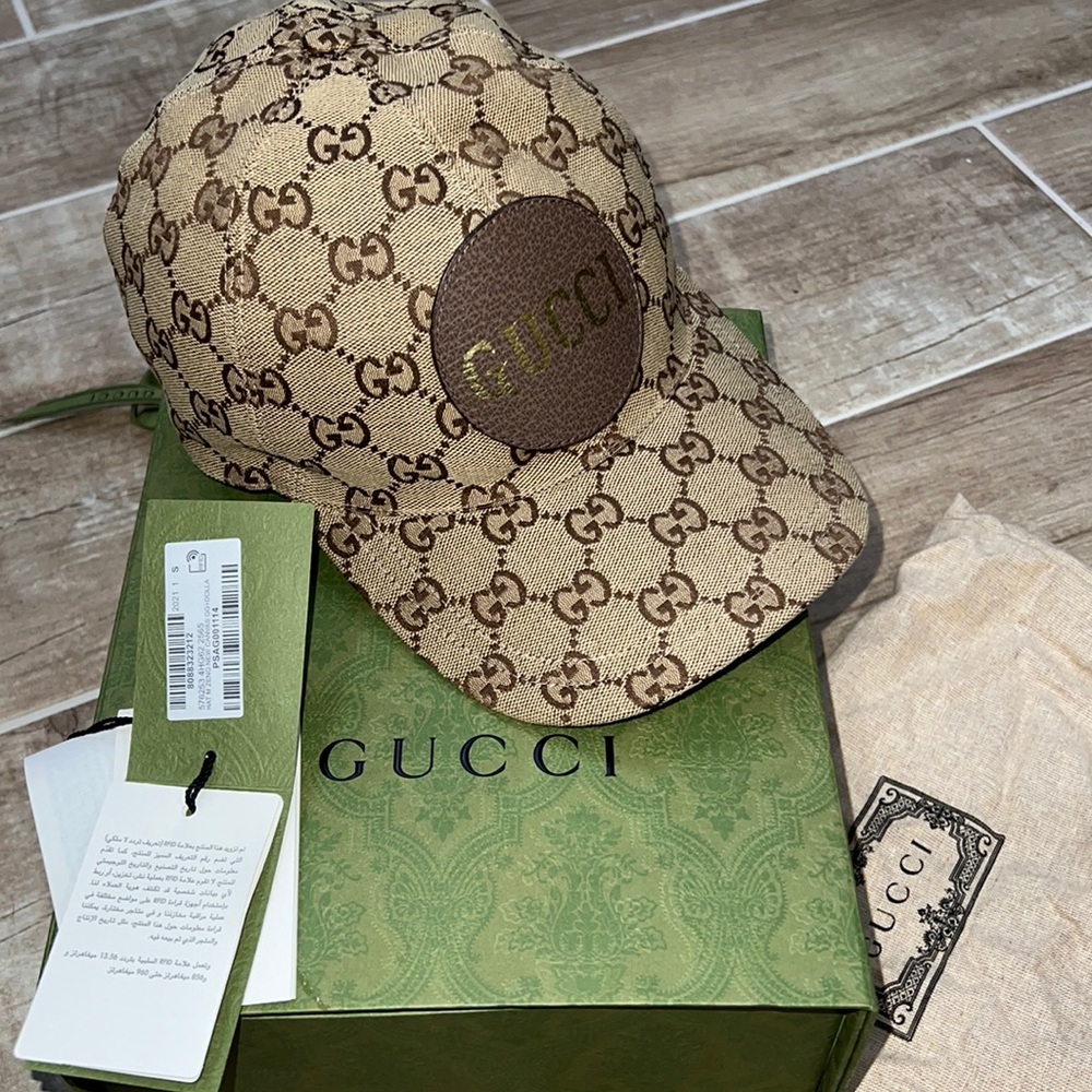 Gucci baseball canvas hat size s